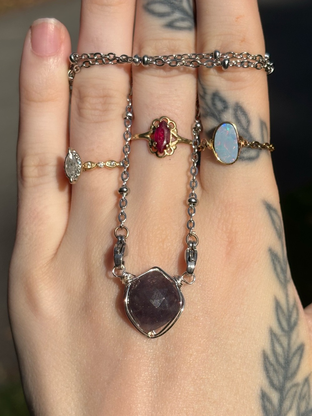 Iolite interchangeable necklace